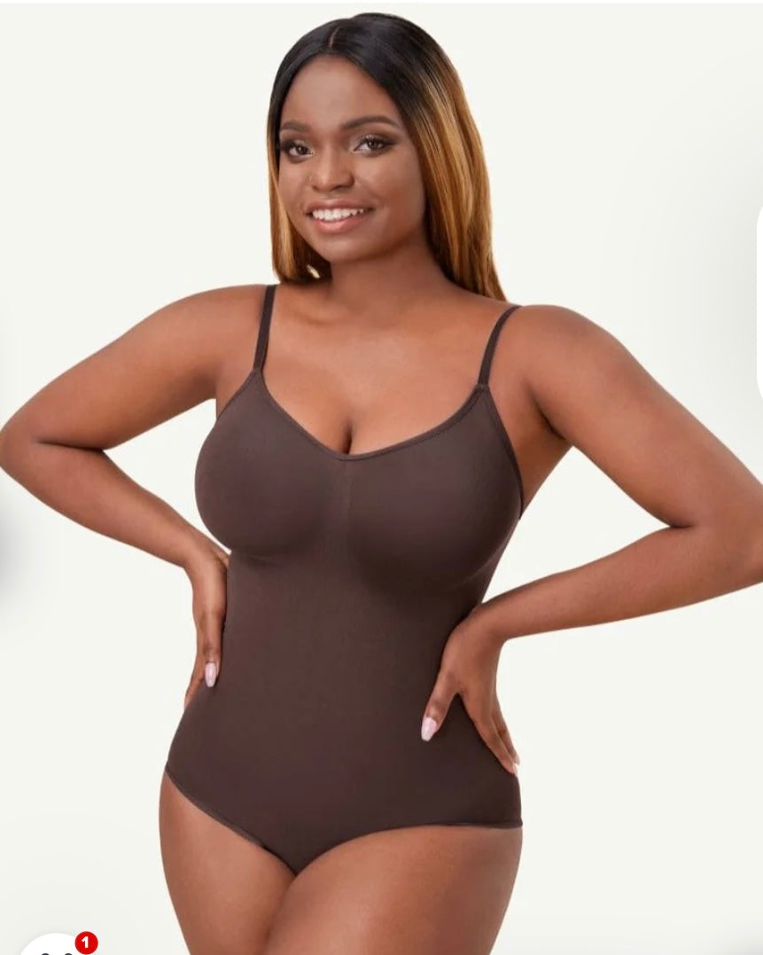 Seamless bodysuit-Brown