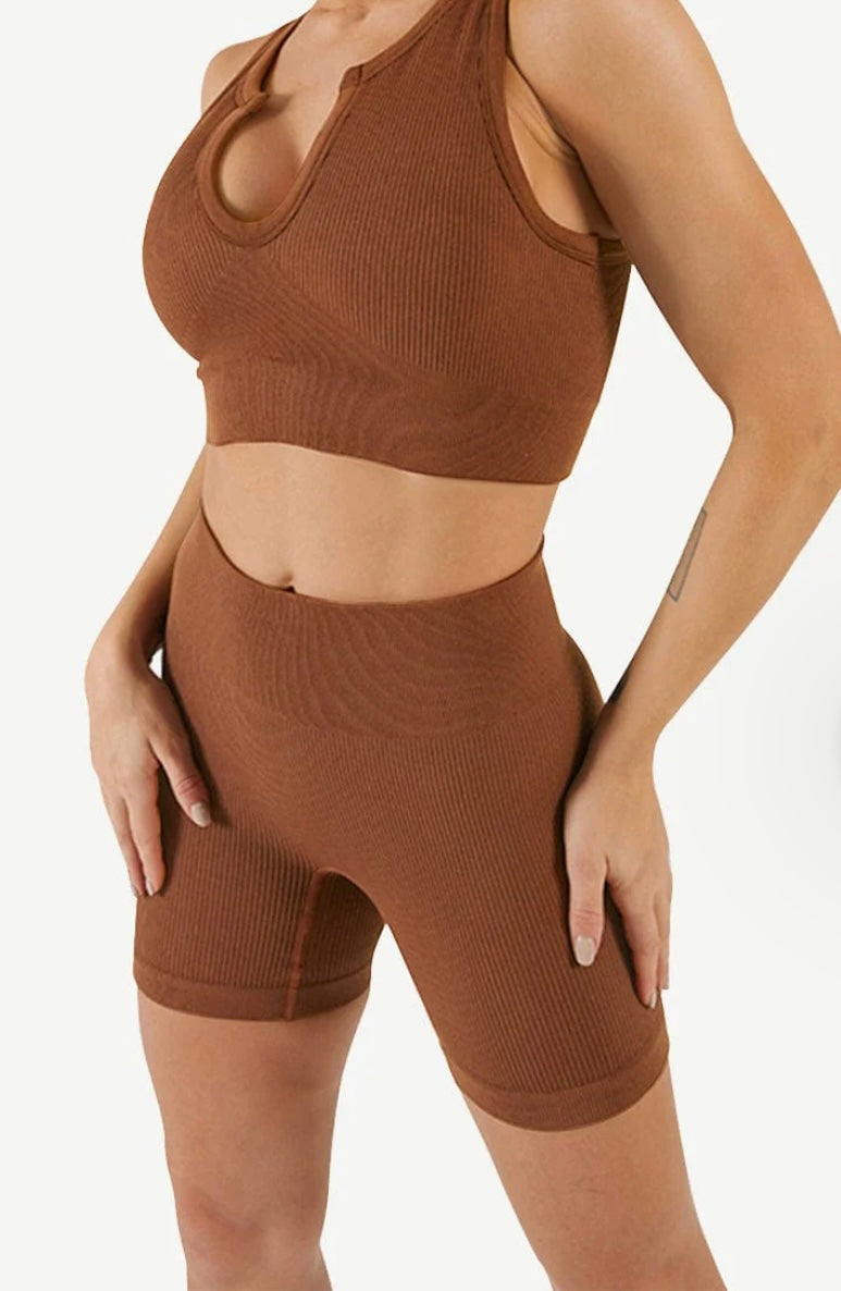 Brown Short Set